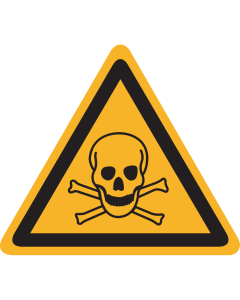 Sticker meet pictogram Waarschuwing giftige stoffen - ISO7010 - W016