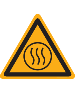 Sticker met pictogram Hete Inhoud - ISO7010 - W079