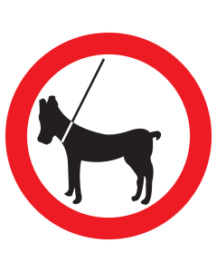 Sticker met pictogram Hond aan de riem