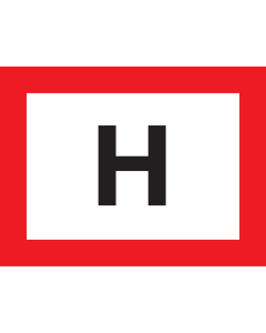 Sticker met pictogram hydrant H