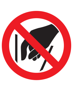 Sticker met pictogram Ingrijpen verboden ISO7010 - P015