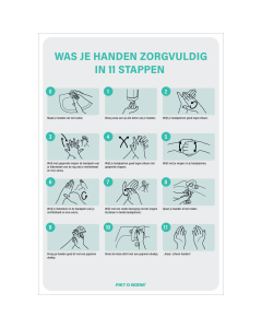 Sticker Instructie handen wassen
