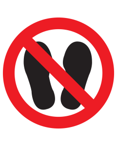 Sticker met pictogram Verboden ruimte te betreden ISO7010 - P024