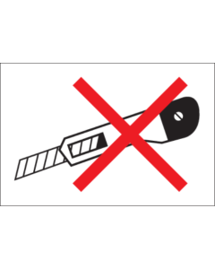 Sticker met pictogram Niet snijden