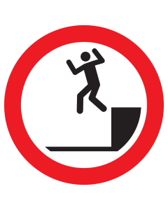 Sticker met pictogram Verboden te springen ISO7010 - P072