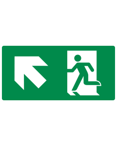 Sticker met pictogram links omhoog ISO 7010