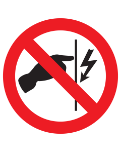 Sticker met pictogram Opgepast elektrische spanning