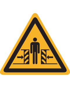 Sticker met pictogram "Waarschuwing plet gevaar" - ISO 7010 - W019