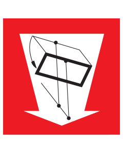 Sticker met pictogram van een rookluik