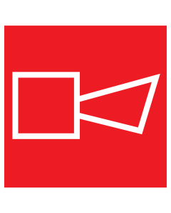 Sticker met pictogram van een sirene / brandhoorn