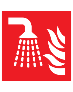 Sticker met pictogram van een sprinkler nozzle