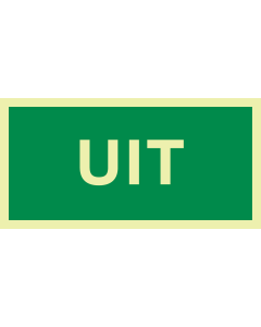 Tekst uit (sticker fotoluminescerend)