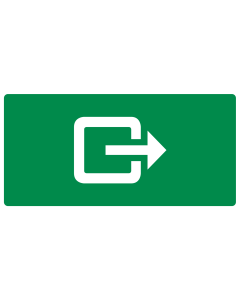 Uitgang rechts/links (sticker)