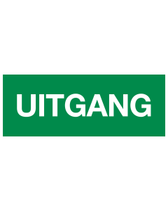 Sticker met tekst Uitgang