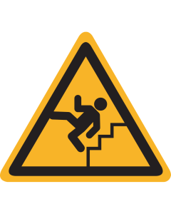 Sticker met pictogram "Waarschuwing Gevaar Trap"