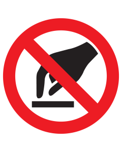 Sticker met pictogram Aanraken verboden ISO7010 - P010