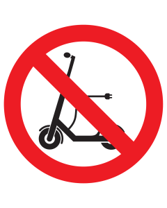 Sticker Elektrische step verboden