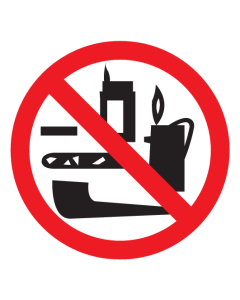 Sticker met pictogram Rookwaren verboden