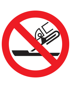 Sticker met pictogram Niet gebruiken voor vlakslijpen ISO7010 - P032