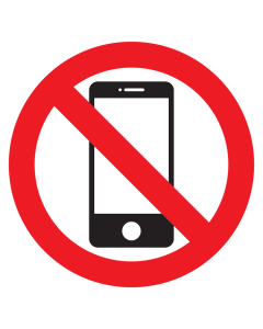 Sticker Smartphone verboden