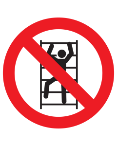 Sticker met pictogram Klimmen verboden ISO7010 - P009