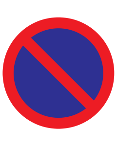Sticker met pictogram Parkeren verboden