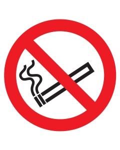 Sticker met pictogram roken verboden ISO7010 - P002
