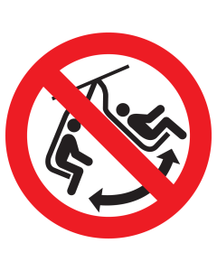 Sticker met pictogram Schommelen verboden ISO7010 - P038