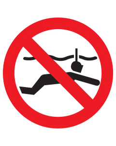 Sticker met pictogram Snorkelen verboden ISO7010 - P050