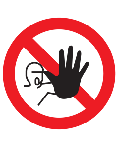 Sticker met pictogram Verboden toegang voor onbevoegden