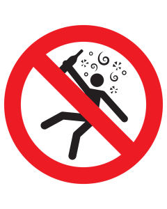 Sticker met pictogram Verboden voor dronken personen