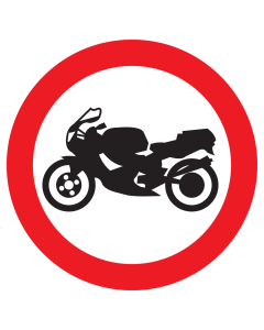 Sticker met pictogram Motoren verboden