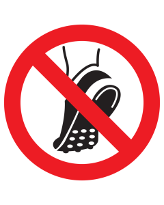 Sticker met pictogram Spikes verboden ISO7010 - P035