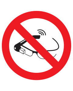 Sticker met pictogram Slimme brillen verboden ISO7010 - P044