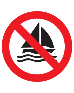 Sticker met pictogram Zeilen verboden ISO7010 - P053