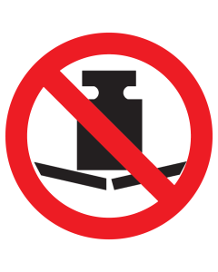 Sticker met pictogram Verboden zware last te plaatsen ISO7010 - P012