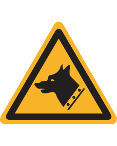 Sticker met pictogram "Waarschuwing Waakhond / Hond" - ISO 7010 - W013