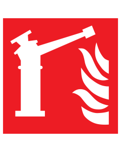 Sticker met pictogram van een waterkanon