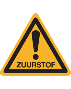Sticker met pictogram "Waarschuwing Zuurstof"