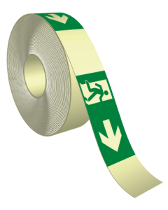 Tape fotoluminescerend nooduitgang rechts