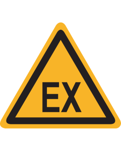 UV Sticker met pictogram "EX Explosiegevaar" 