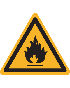 Sticker ontvlambare stoffen uv-line