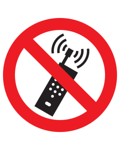 Greenline UV sticker met pictogram Mobiele telefoons verboden ISO7010 - P013