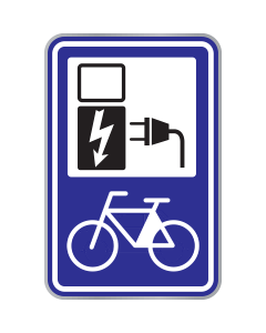 Parkeerbord "Oplaadpunt elektrische fietsen" aluminium 400x600mm
