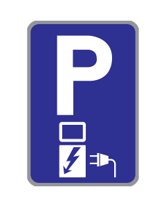 Parkeerbord "Elektrisch Oplaadpunt" aluminium 400x600mm