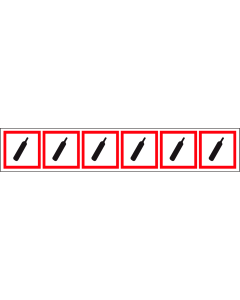 Verpakkingstape op rol met pictogram "Gashouder onder druk" - GHS 04
