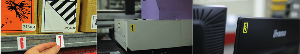 Voorbeelden cijfers en letters op vel