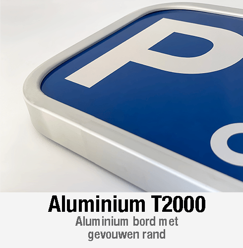 Parkeerbord aluminium T2000