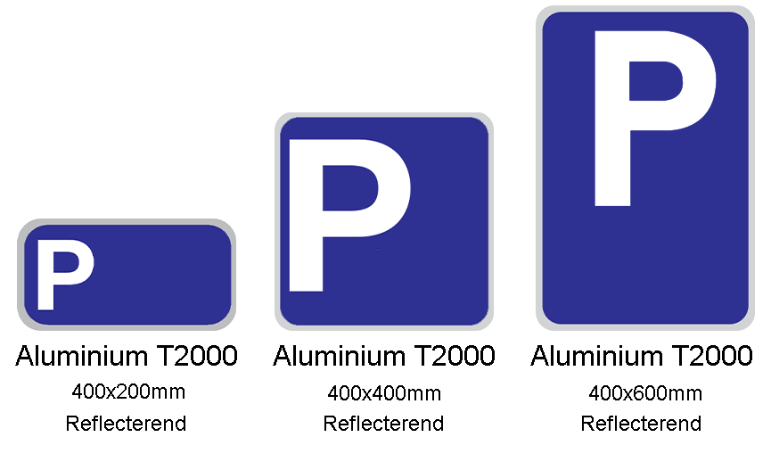 Formaten Aluminium Parkeerborden