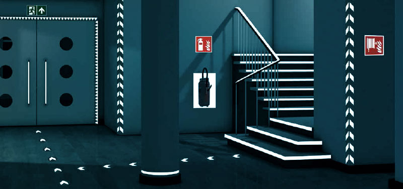 Fotoluminescerende Routemarkering